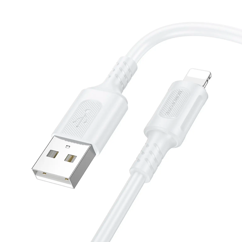 Cable Borofone BX111 USB-A a Lightning 2.4A Blanco 1m