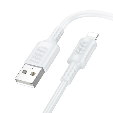 Cable Borofone BX111 USB-A a Lightning 2.4A Blanco 1m