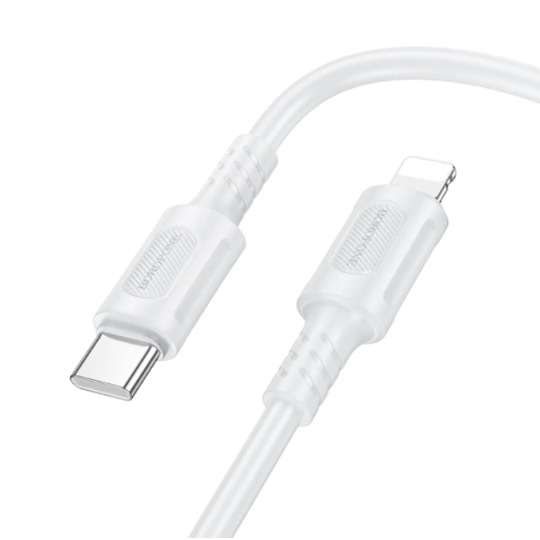 Cable Borofone BX111 USB-C a Lightning 27W Blanco 1m