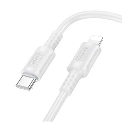 Cable Borofone BX111 USB-C a Lightning 27W Blanco 1m
